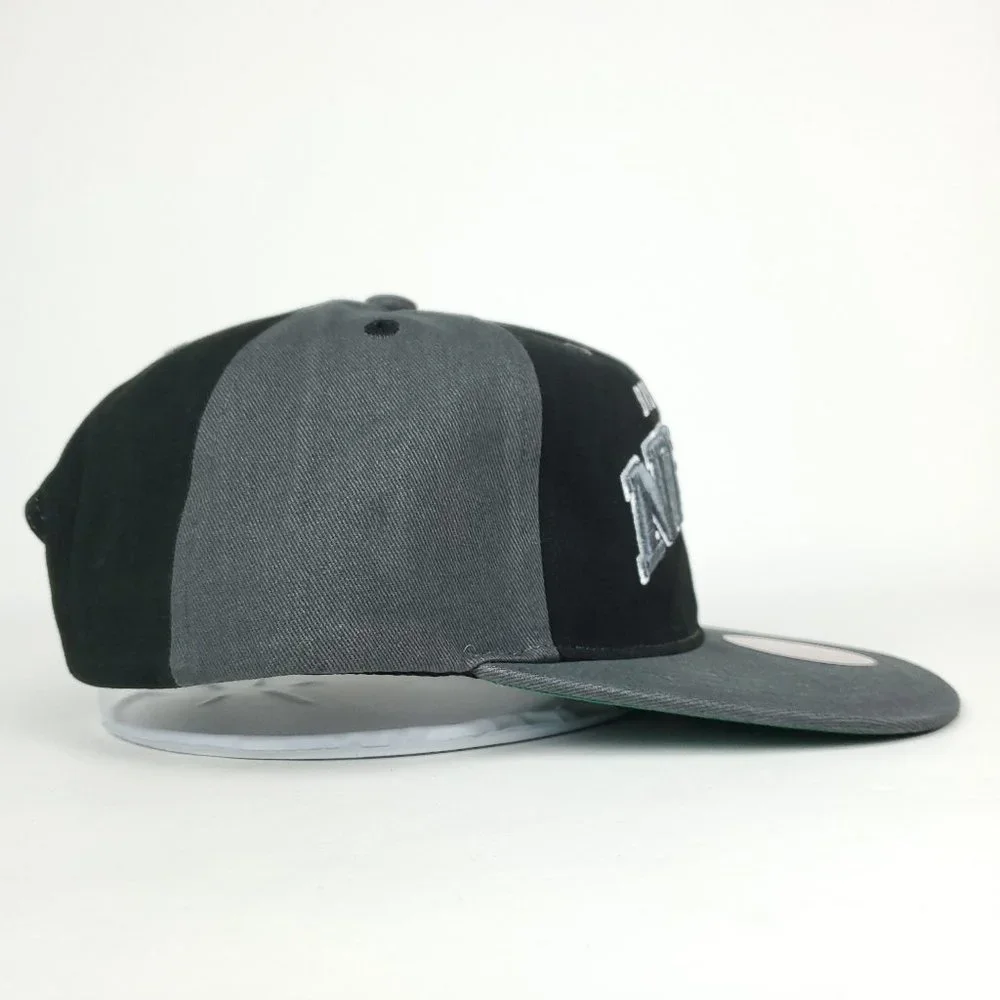 Brooklyn‎ Nets Mitchell & Ness NBA Deadstock Snapback Hat 3D Logo Gray Black Cap